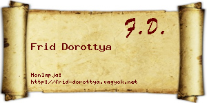 Frid Dorottya névjegykártya
