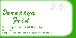 dorottya frid business card